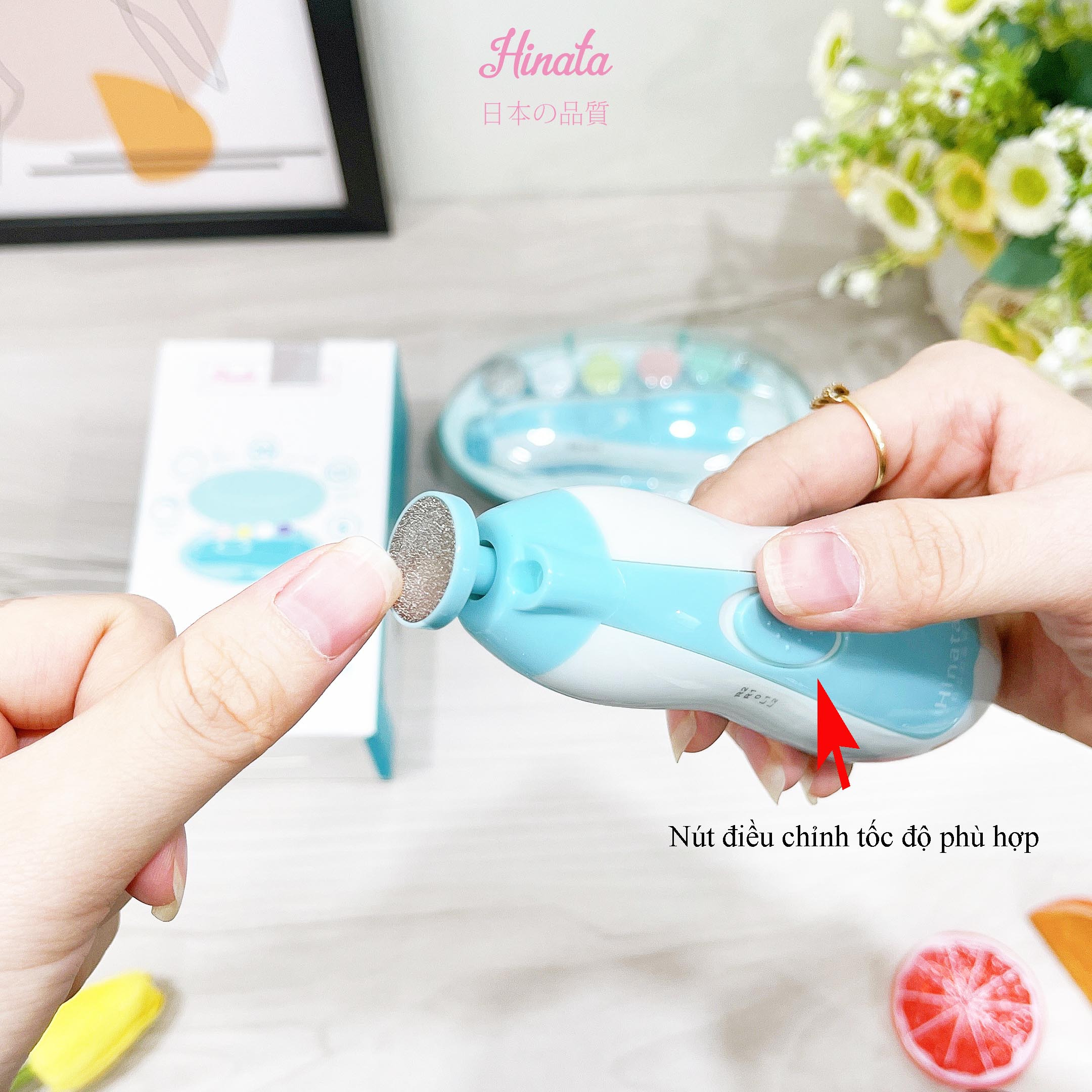 Máy mài và dũa móng tay cho mẹ và bé - Hinata Nhật Bản CMT01, sản phẩm đạt chuẩn chất lượng nghiêm ngặt của Nhật Bản dành cho trẻ sơ sinh