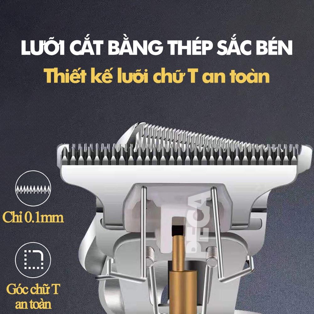 Tông đơ chấn viền không dây Kemei KM-1974C có 2 pin rời thay thế sử dụng dây sạc USB tiện lợi, có thể khắc tatoo, cạo trắng, cạo đầu trọc, cắt tóc chuyên dụng