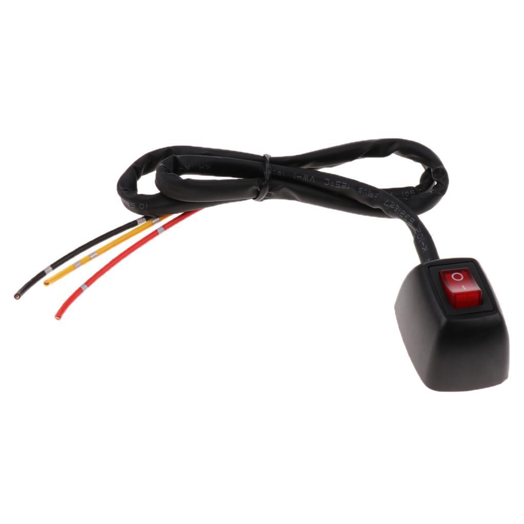 5x12V 10A Car Sticky Push Button Switch ON/OFF Control Ship Type Red Light