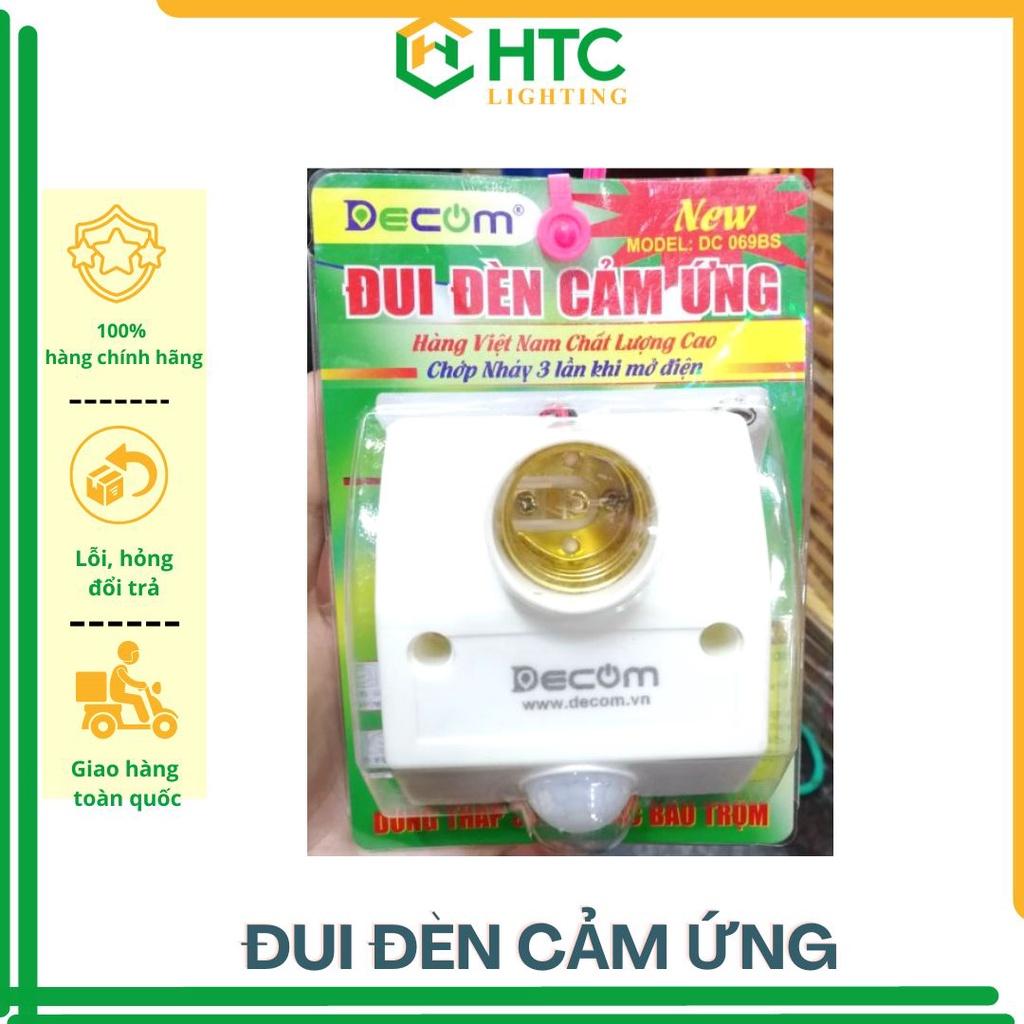 Đui đèn cảm ứng dùng chiếu sáng hoặc cảnh báo trộm - hàng Việt Nam Chất lượng cao- DECOM - LED búp trụ 50W