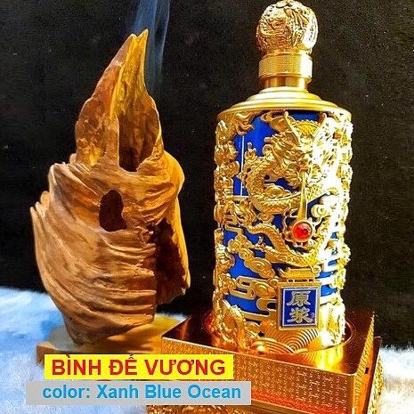 Bình Đựng Rượu Thủy Tinh 1000ML đế vương hoa văn rồng – 4 màu lựa chọn - Chai Đựng Rượu Thủy Tinh 1 Lít – Vỏ Chai Rượu Đẹp
