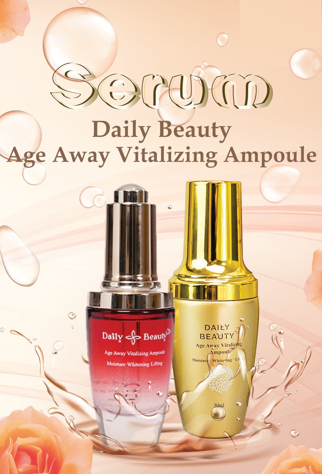 Combo 3 hộp Serum Daily Beauty Age Away Vitalizing Ampoule Đánh Thức Thanh Xuân sản phẩm nhập khẩu chính ngạch Hàn Quốc