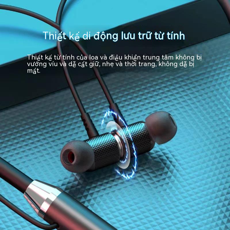 Tai nghe không dây đeo tai nghe bluetooth không dây hai tai với từ hấp thụ âm nhạc cổ động tai tai bluetooth tai cắm