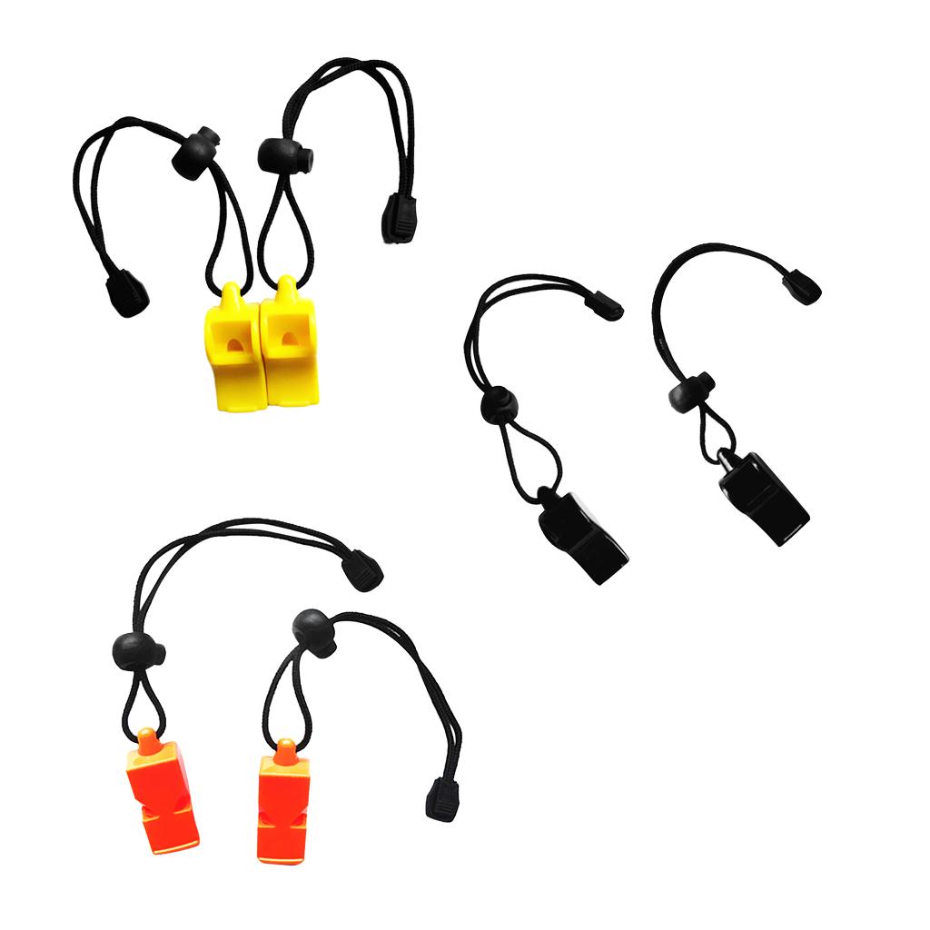 2 Pieces Safety Loud Whistle Survival Camping Hiking Sports Diving Rescue Emergency Outdoor Survival Gear Tool - Choice of Color