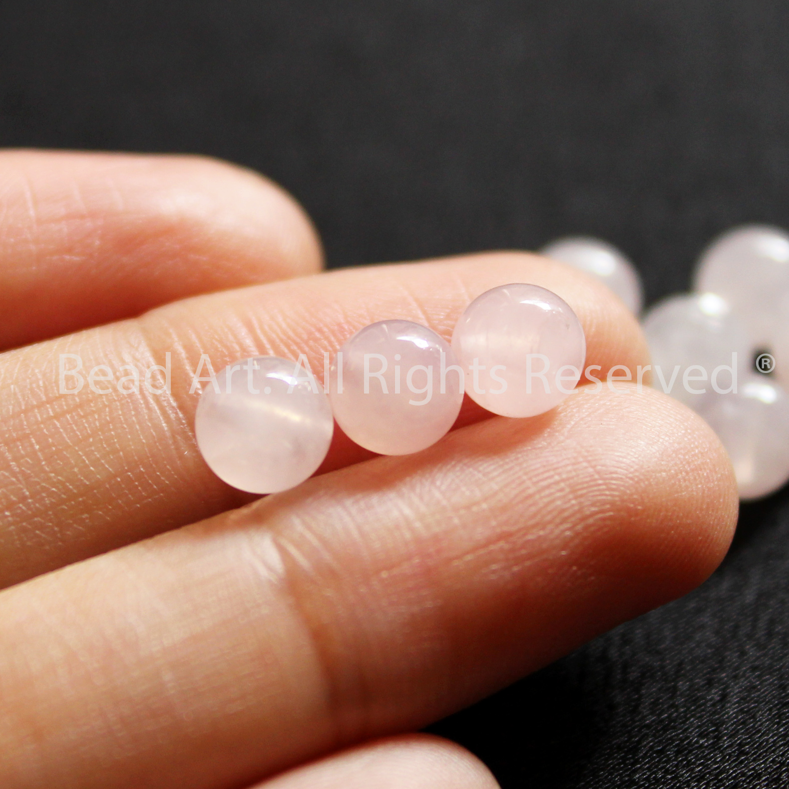 6MM Đá Thạch Anh Hồng, Rose Quartz Tự Nhiên Loại AB, Đá Phối Vòng Tay Phong Thuỷ, Chuỗi Hạt, Trang Sức, Mệnh Hoả, Mệnh Thổ - Bead Art