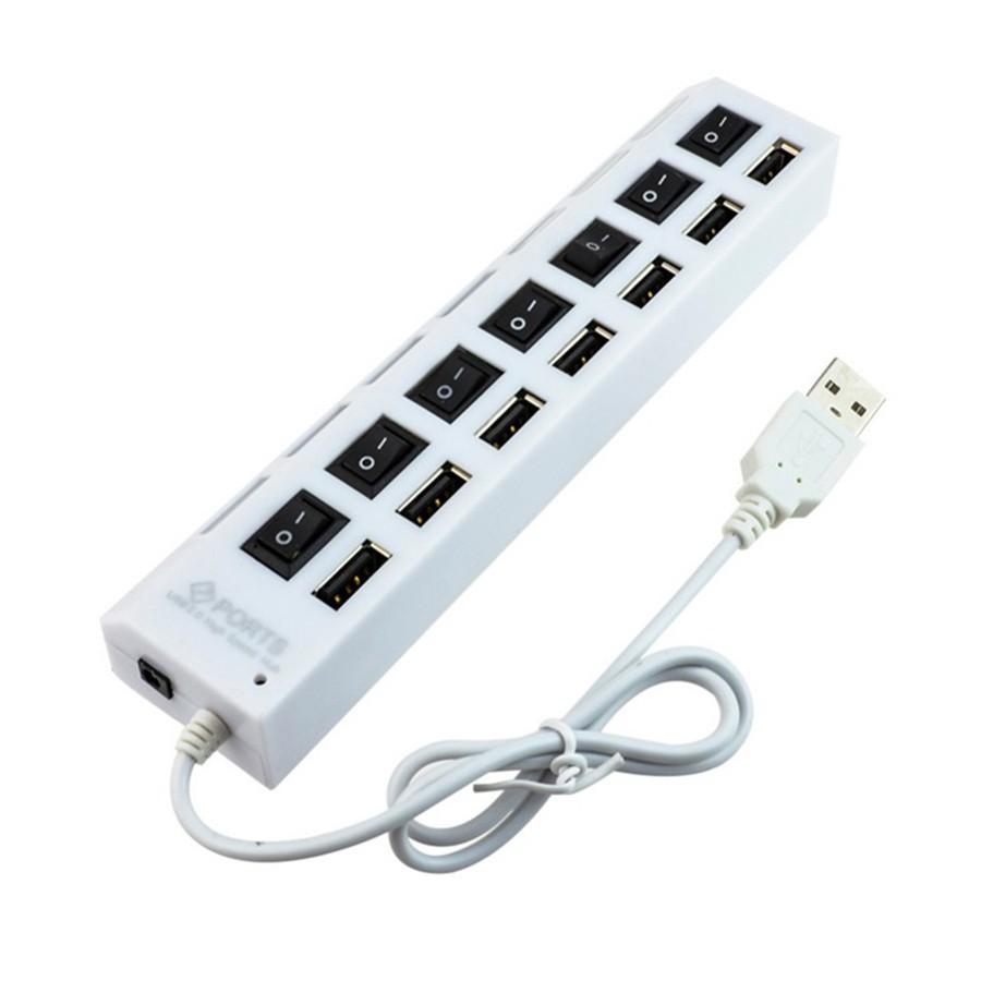 BỘ CHIA 7 CỔNG USB HUB 2.0 CÓ CÔNG TẮC- GIAO MÀU NGẪU NHIÊN