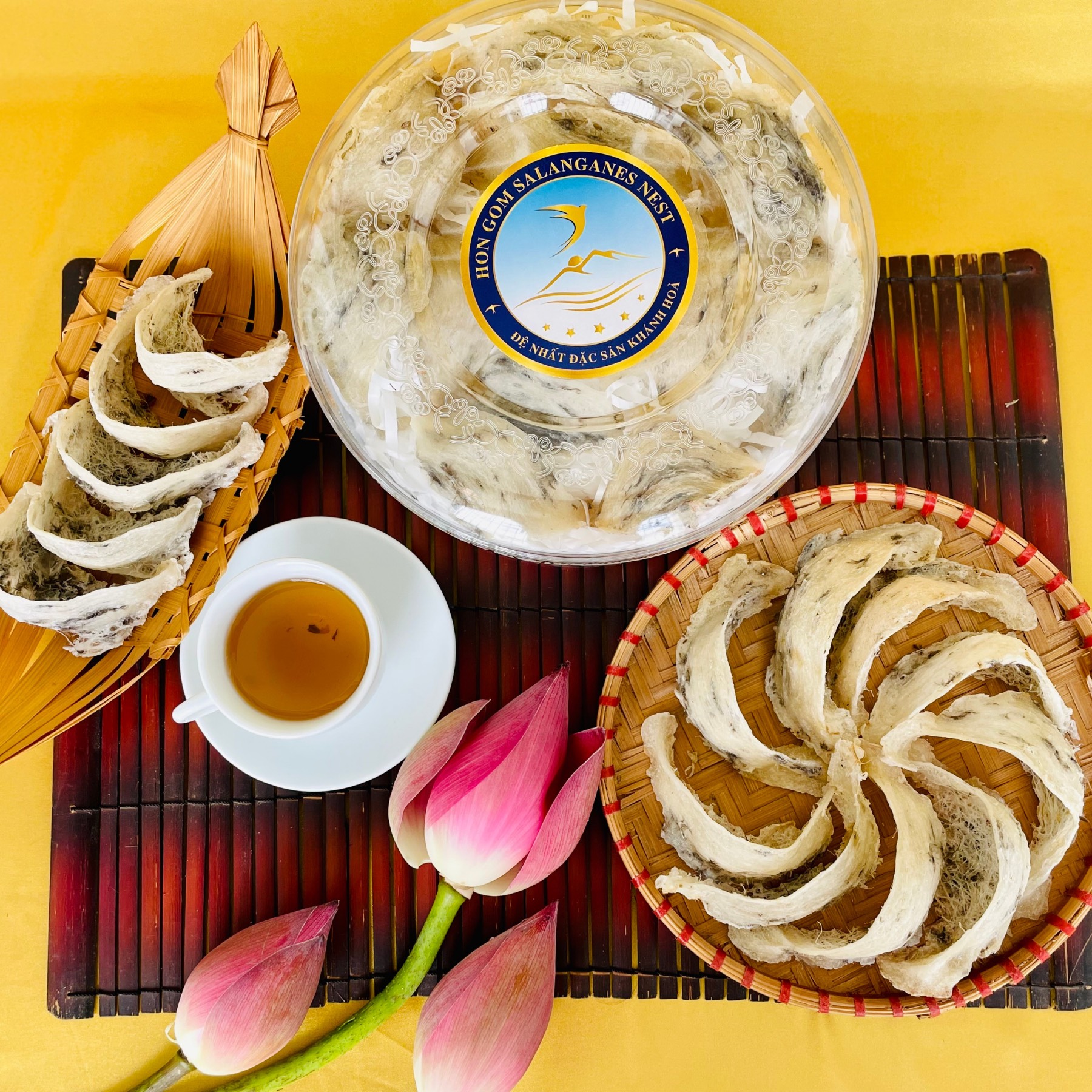 [Hộp 10 gram] Yến Sào Thô Nguyên Tổ T1 - Yến Sào Hòn Gốm Chính Hiệu Khánh Hoà - HG SALANGANES NEST