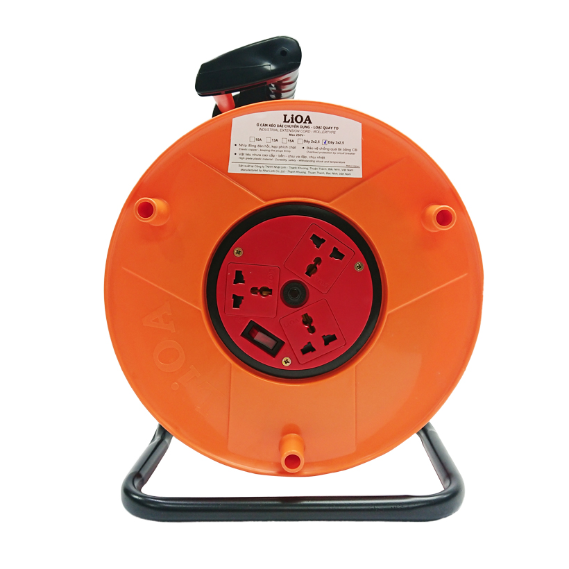 Ổ cắm kéo dài quay tay Rulo chống xoắn dây QTX2025 LiOA