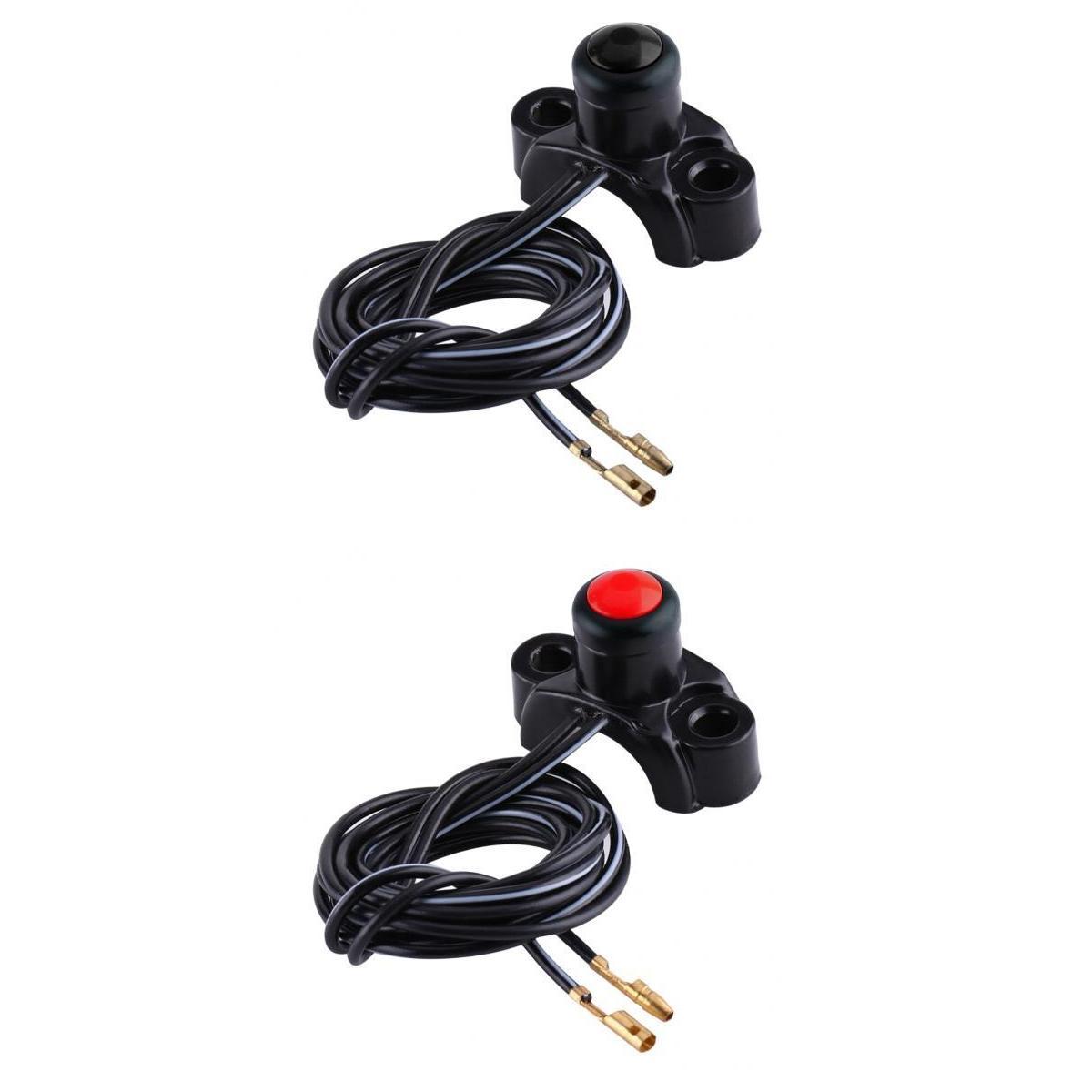 /8" Motorcycle ATV Handlebar Mount Push Button Turn Switch 2pcs
