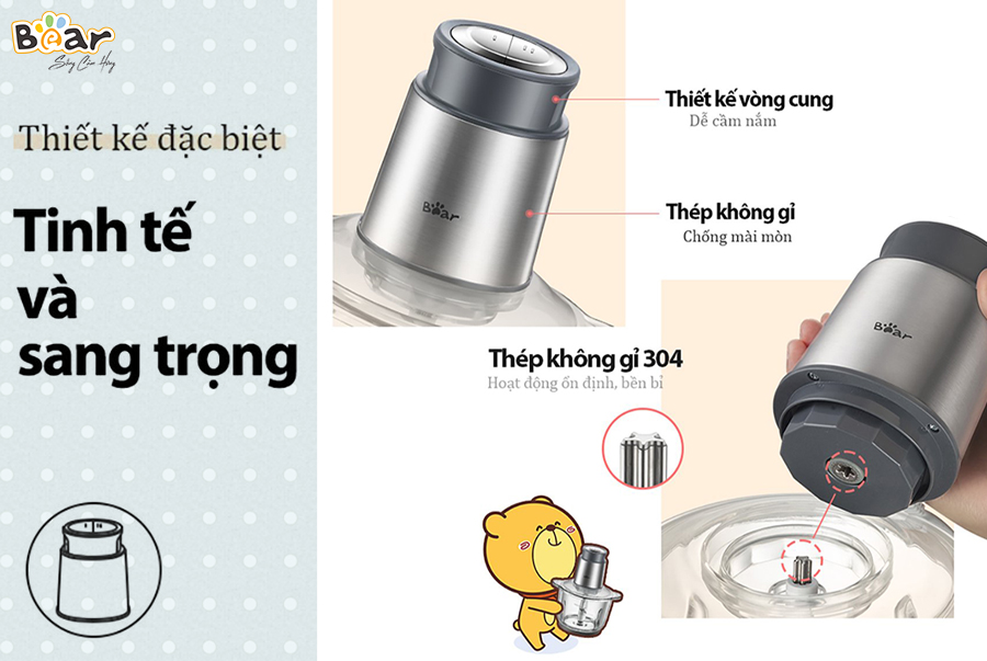 Máy Xay Thịt BEAR QSJ-B03Y7 - Hàng Chính Hãng