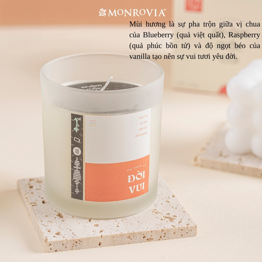 Nến thơm handmade Monrovia 3 tầng hương, thư giãn, dễ ngủ, nhiều mùi hương, trọng lượng 210gr