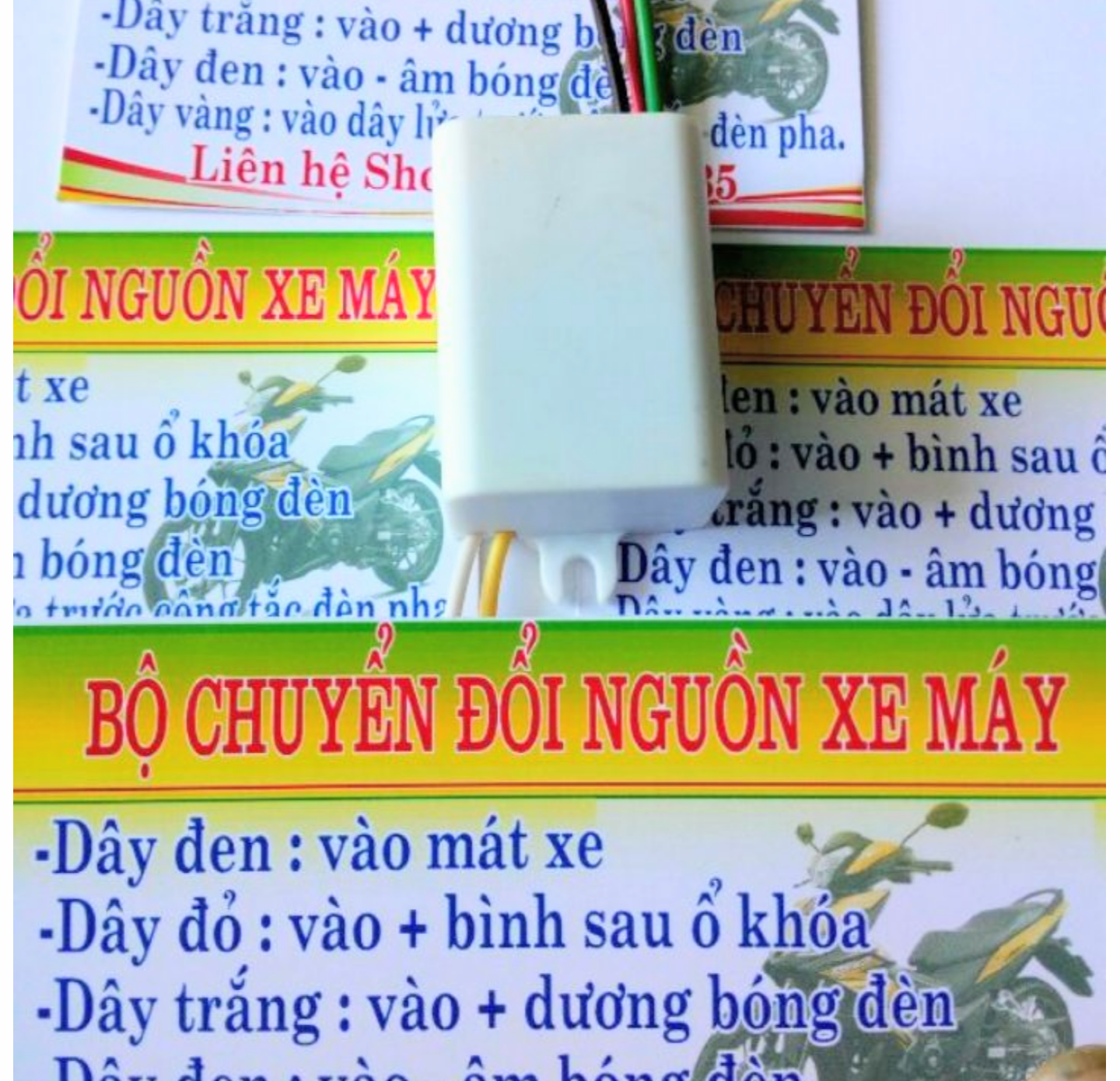 BỘ CHUYỂN ĐỔI ĐIỆN MÁY XE MÁY SANG ĐIỆN DC ĐỂ XÀI CHO BÓNG ĐÈN LED CỦA XE HÀNG CHUẨN