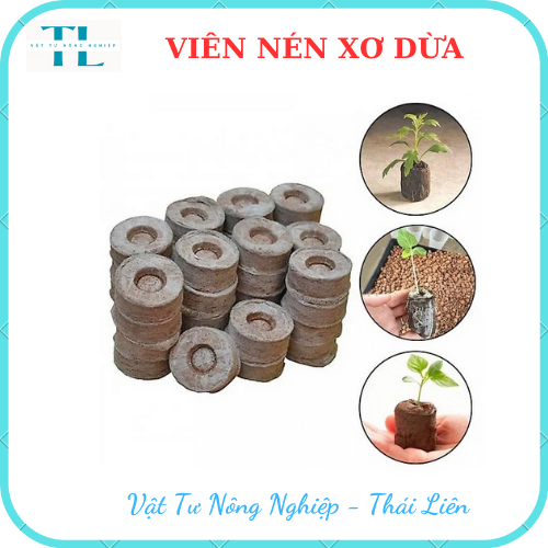 Viên Nén Xơ Dừa ươm hạt giống - Viên nén xơ dừa giá rẻ - Dễ sử dụng, tiện ích, giúp nảy mầm cao