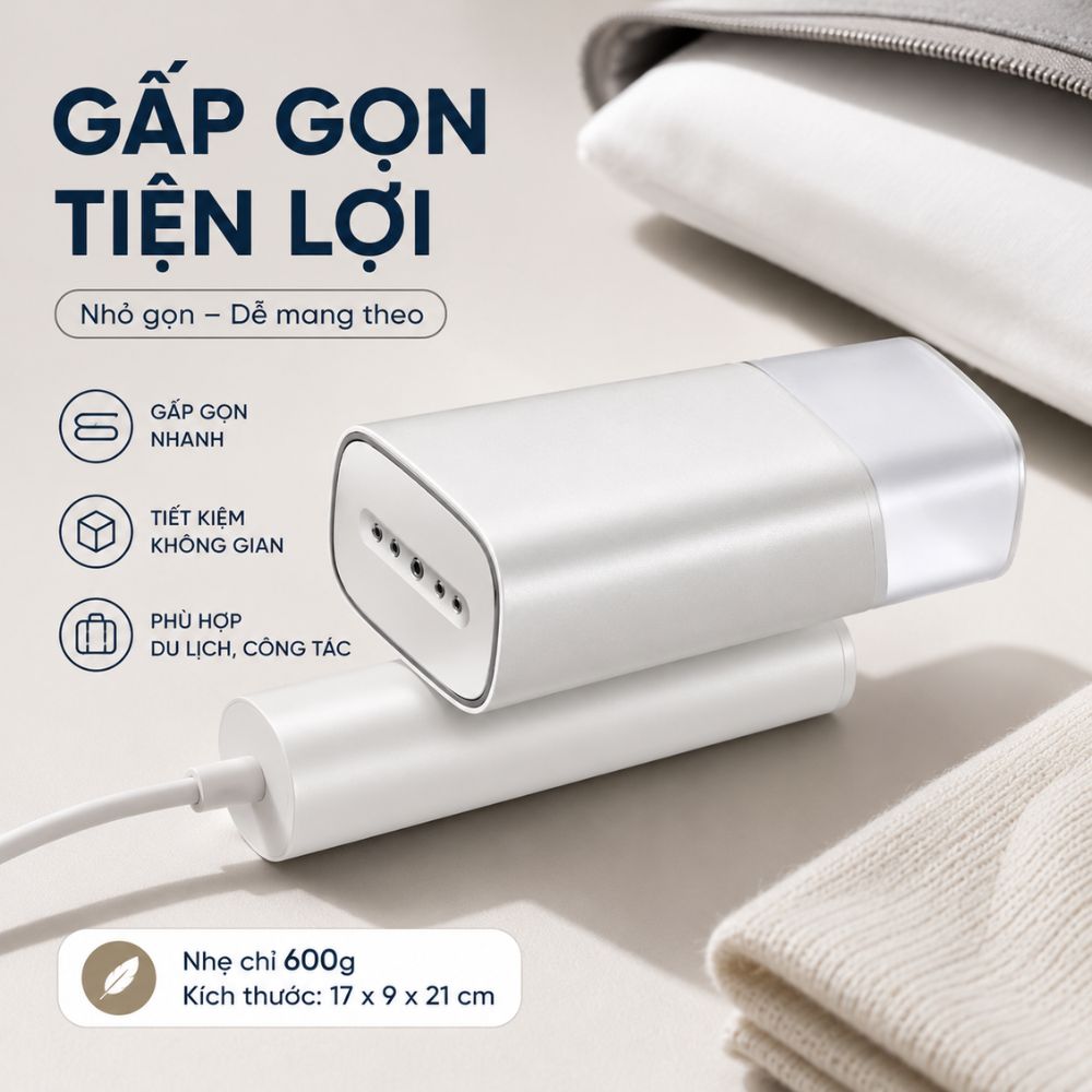 Bàn ủi hơi nước cầm tay Kachi MK464 1400W | Ủi nhanh, nhỏ gọn - hàng chính hãng
