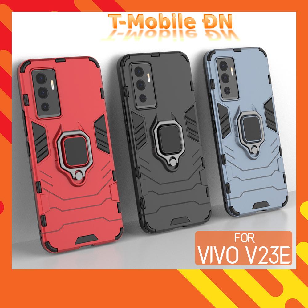 Ốp lưng dành cho Vivo V23E chống sốc iron man kèm nhẫn iring Bảo vệ camera và chống xem video tiện lợi