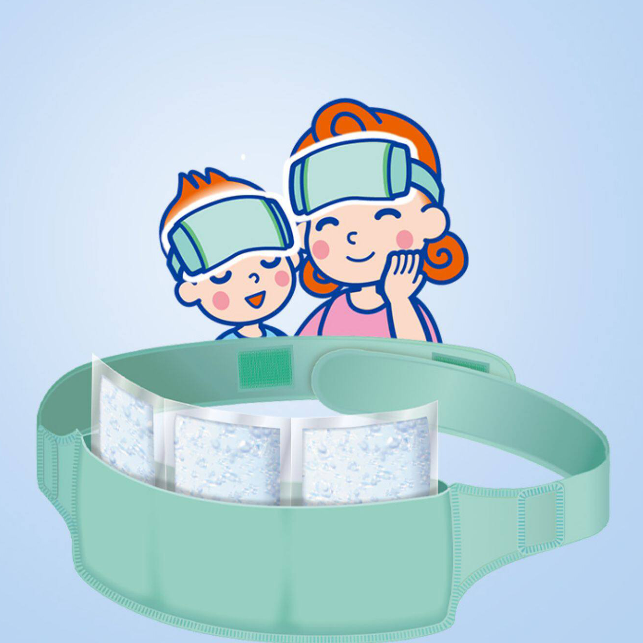Băng đô làm mát Hakugen của Nhật Bản, giúp làm mát cơ thể và giảm nhiệt, phù hợp cho cả trẻ em và người lớn