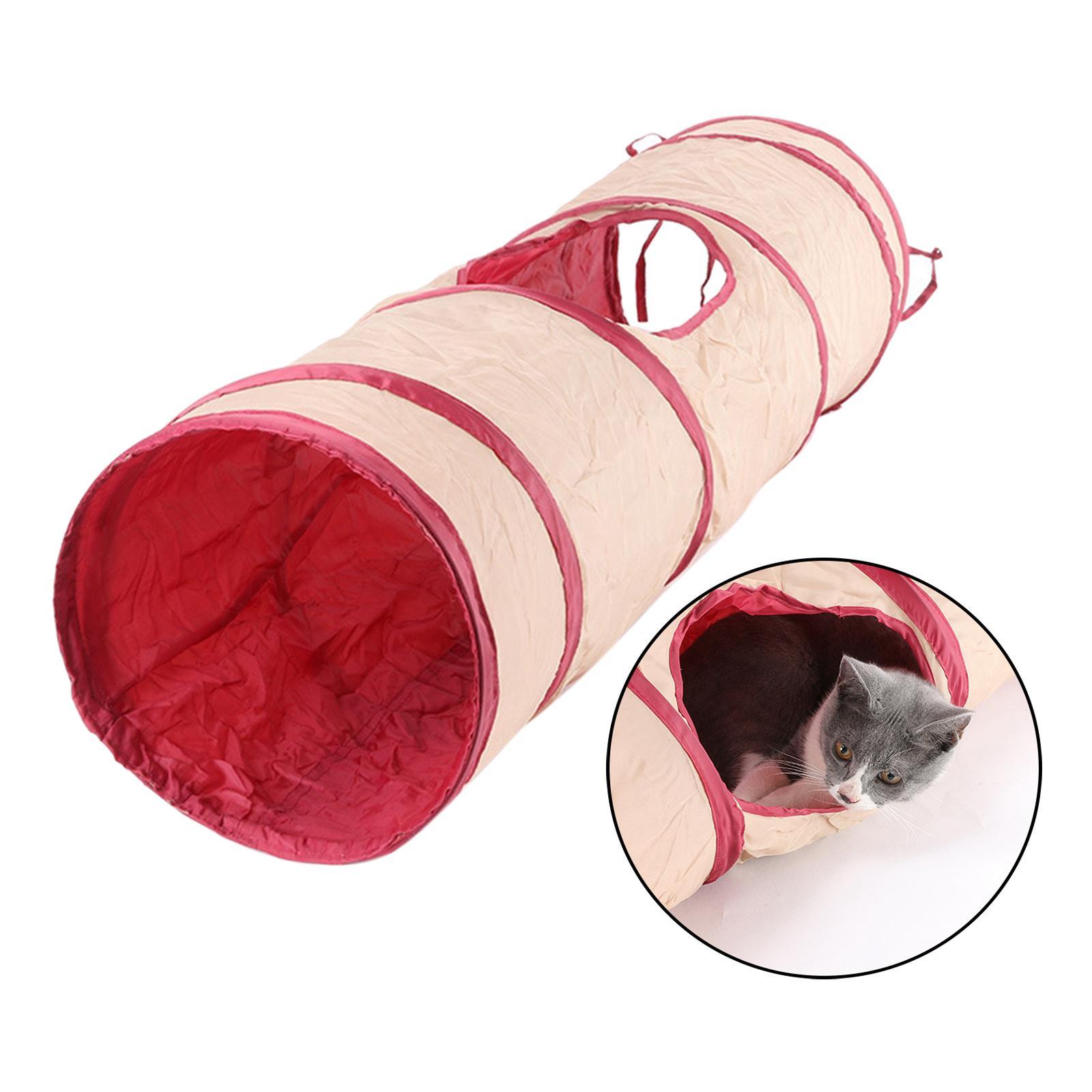 Cat Tunnel Hideout Puppy Small Animals Indoor Rat Rabbit Foldable Guinea