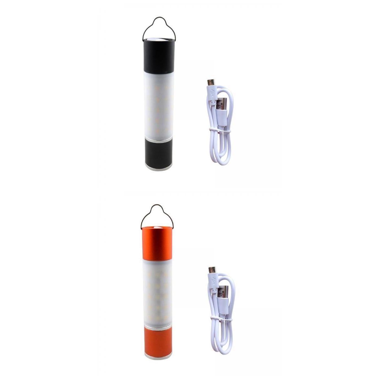 2 Pieces Mini Flashlight USB Rechargeable for Camping Hiking