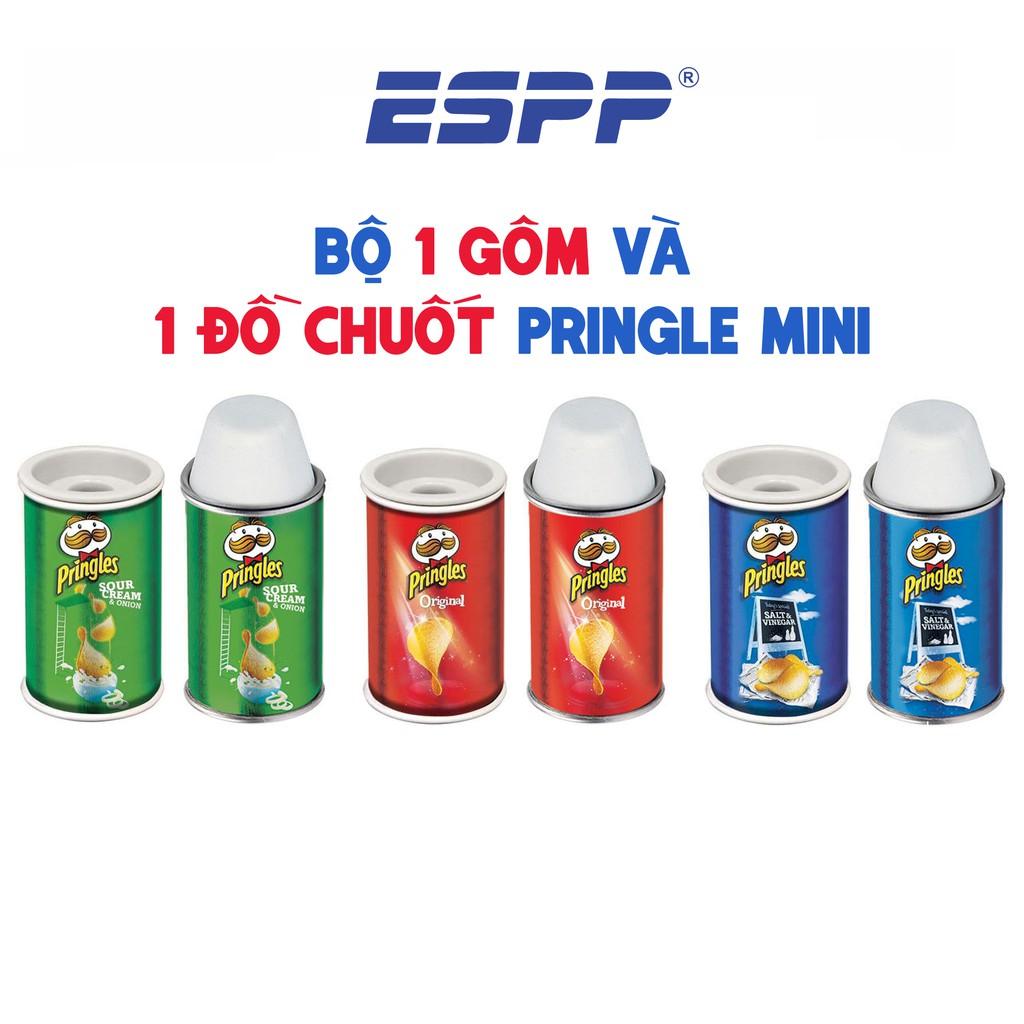 Combo đồ chuốt và gôm hình hủ khoai Pringle chất liệu kim loại - Helix