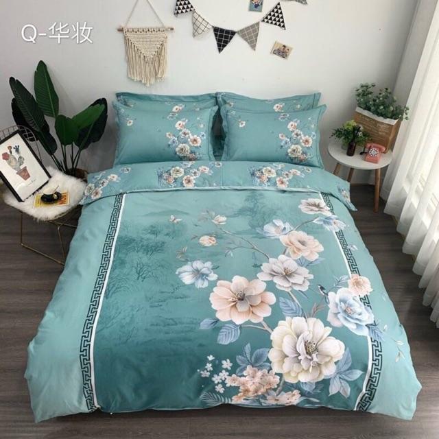 Set Ga Gối Cotton Organic Hàng Nhập Khẩu Cao CẤp 4 Món