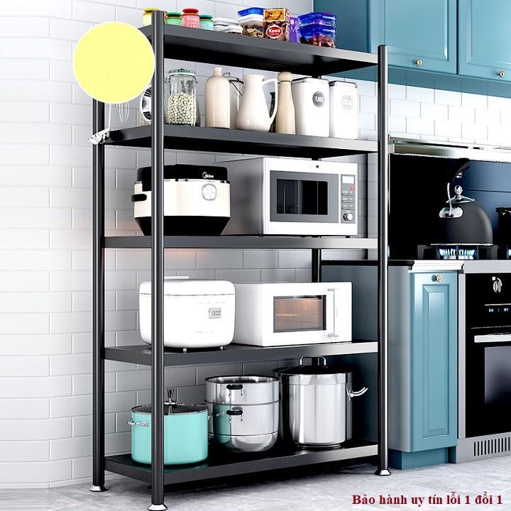 Kệ để lò vi sóng khung thép đen sơn tĩnh điện cao cấp, Kệ nhà bếp đa năng