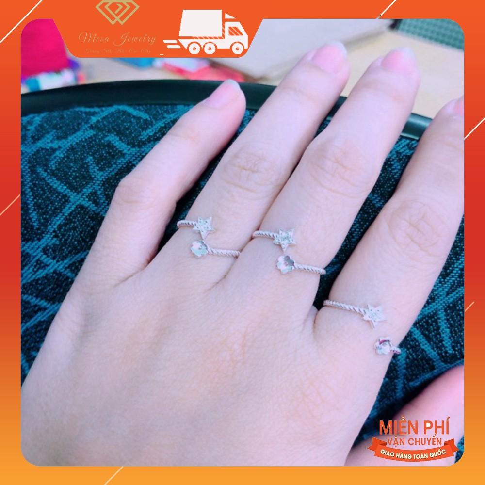 NHẪN NỮ BẠC TA NGÔI SAO MAY MẮN DẠNG HỞ