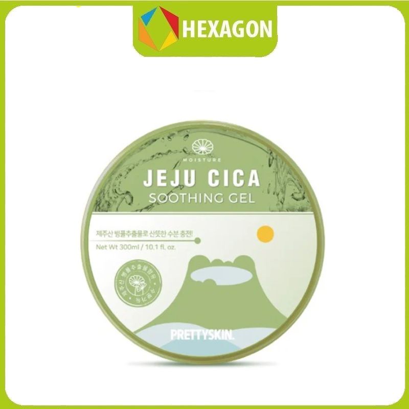 Gel dưỡng da đa năng rau má Jeju Cica Soothing Gel PrettySkin 300ml