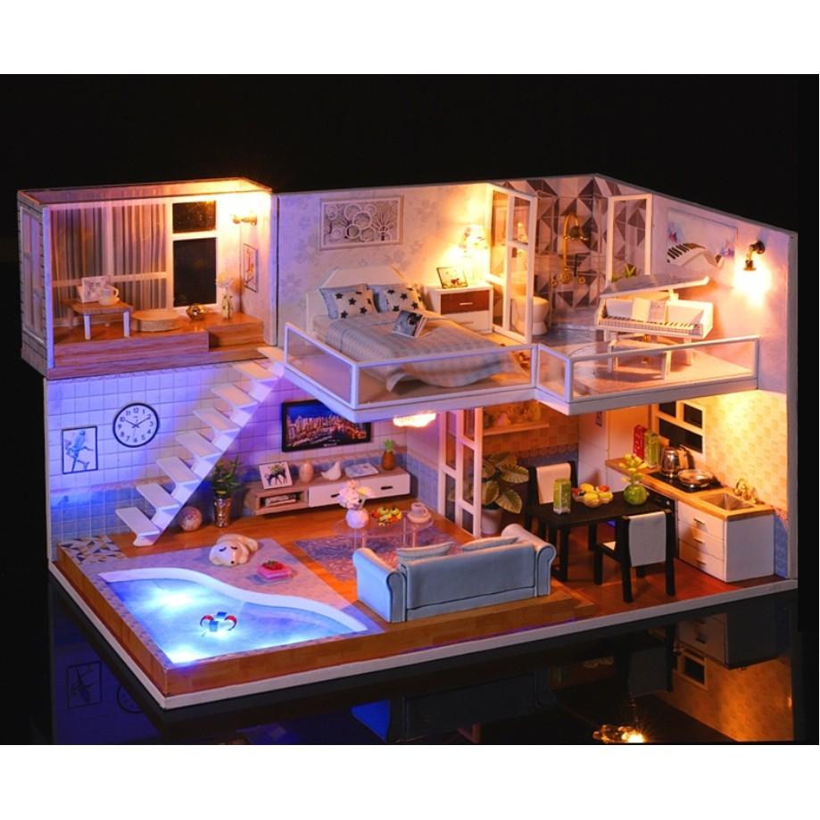 KHO-HN * Mô hình nhà búp bê gỗ Cute Room - Biệt thự Meet You