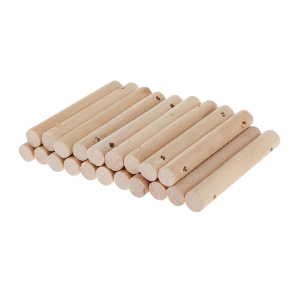 20 Pieces Round Wooden Stick DIY Unfinished Wood Crafts Making 7x1cm