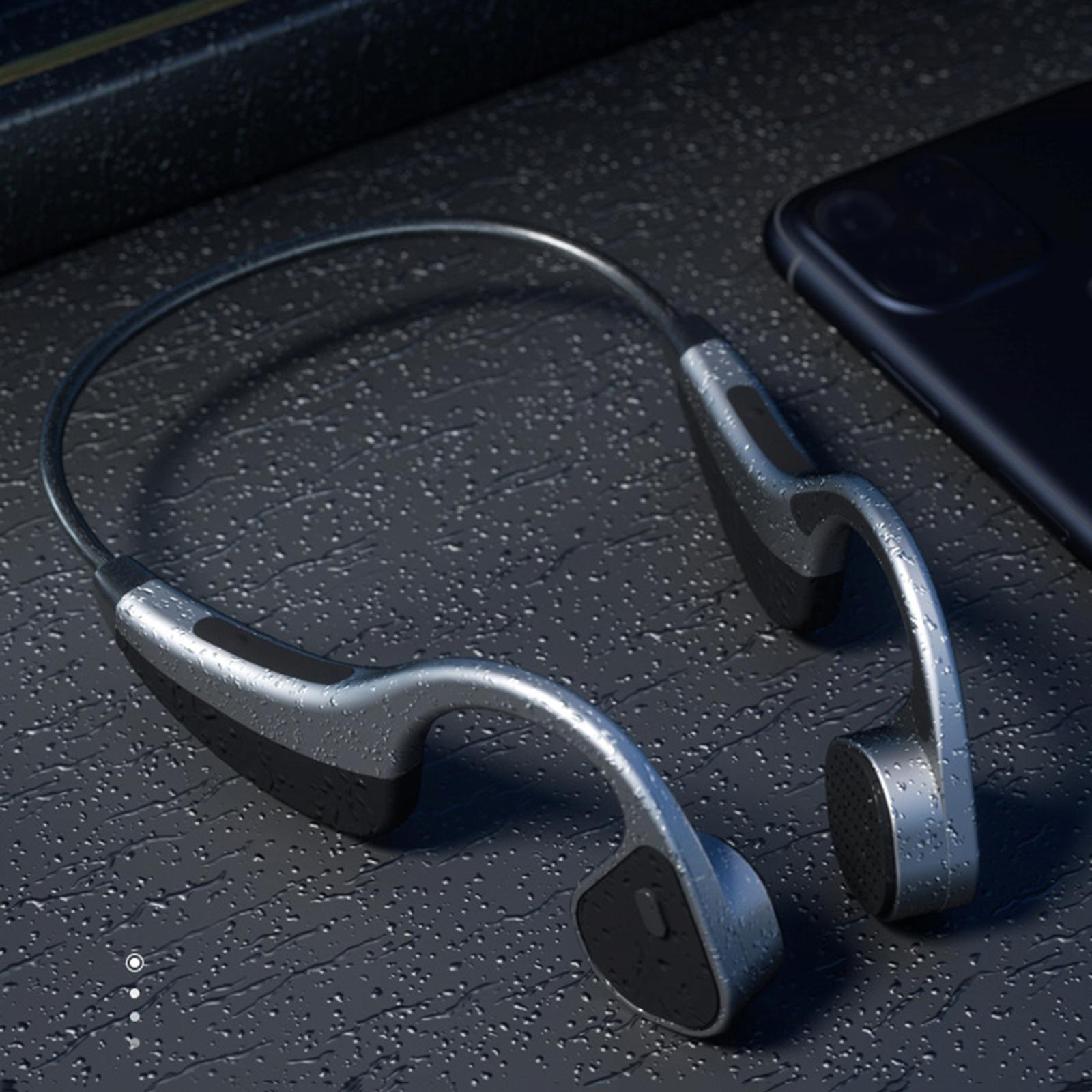 Bone Conduction Swimming Headphones Bluetooth 5.0 IP67 Waterproof Wireless Open Ear Headset for Swimming Running Cycling Driving Gym