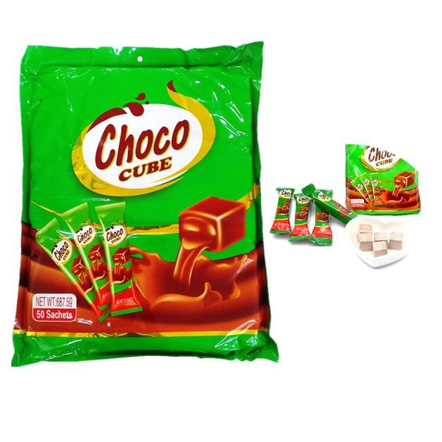 [687GR] KẸO CHOCO CUBE VIÊN NÉN HONGKONG TÚI LỚN