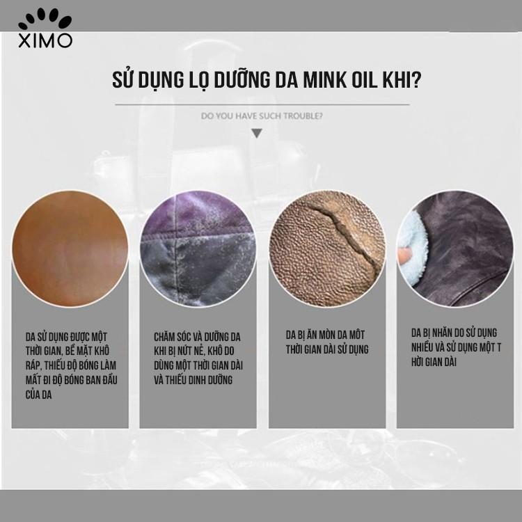 Mỡ chồn bảo dưỡng, chăm sóc và làm bóng cho đồ da, giày da, túi xách da, áo da Mink Oil Eidechse XDG67
