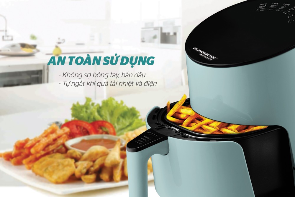 Nồi Chiên Không Dầu SUNHOUSE MAMA SHD4085G 3.5Lv- Hãng chính hãng