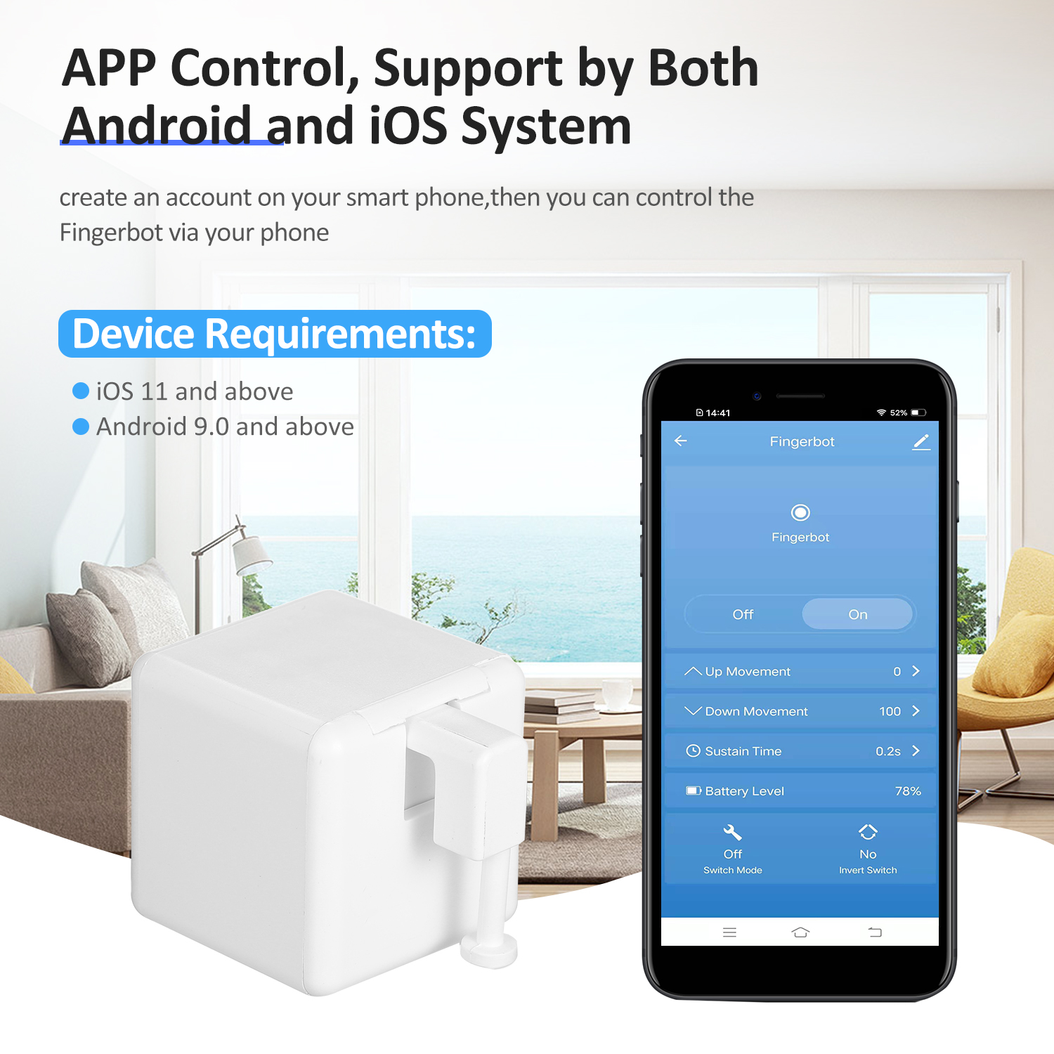 Công tắt nút bấm thông minh Smart Switch Button Pusher, Smart Fingerbot Switch