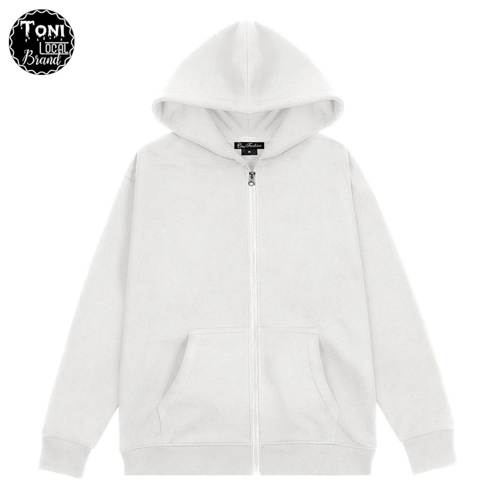 Áo Hoodie Zip Basic Local Brand Unisex - Áo Khoác Nỉ trơn dây kéo form rộng Nam Nữ (HZ1000L - Full Box)