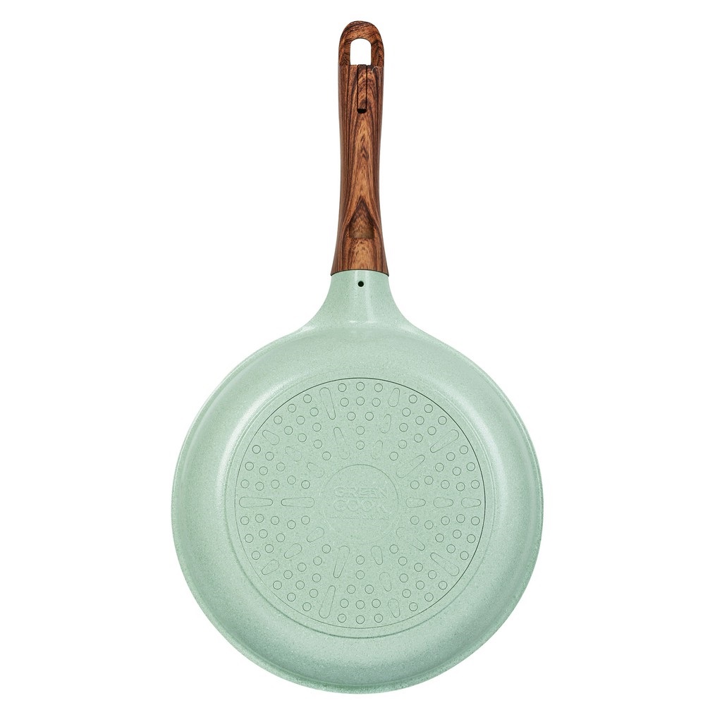 Chảo đúc 7 lớp chống dính đáy từ dùng trên mọi loại bếp Greencook GCP06-28 size 28cm, sâu 6.8cm, hàng y hình-Hàng chính hãng