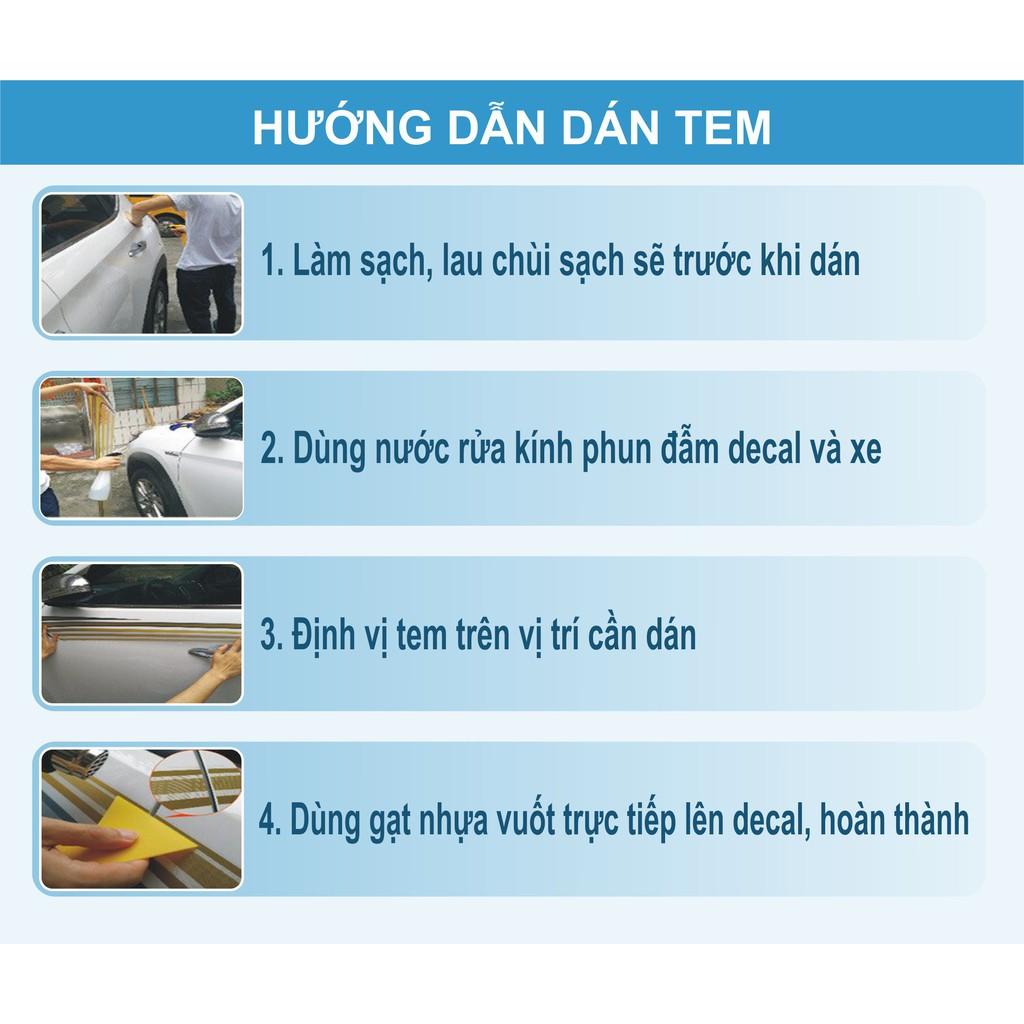 Decal xe oto, tem dành cho xe Xpander phong cách WRAP 3, KT 338x7cm