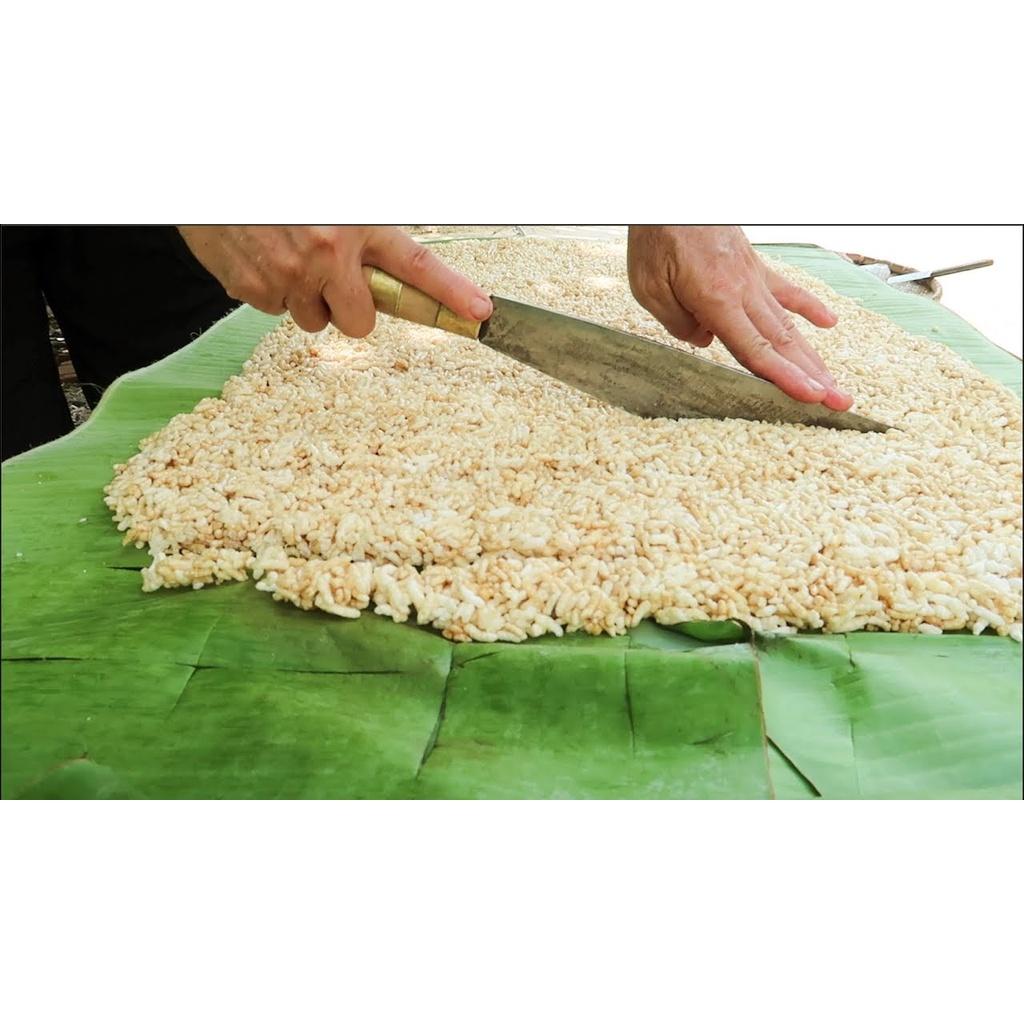 Bánh bỏng phên gạo bánh cốm mật mía món quà tuổi thơ gói 100gr (6 miếng)