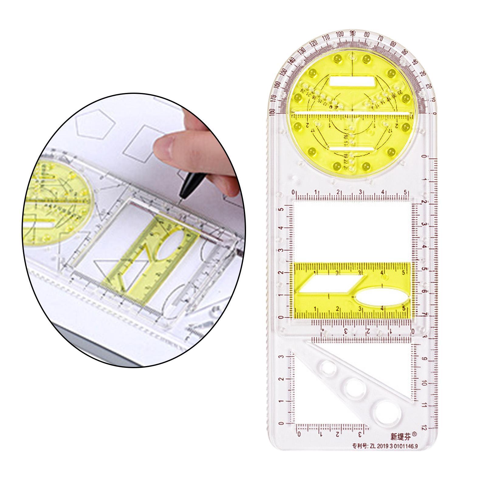 2Pcs Drawing Ruler Learning Stationery Math Ruler Office