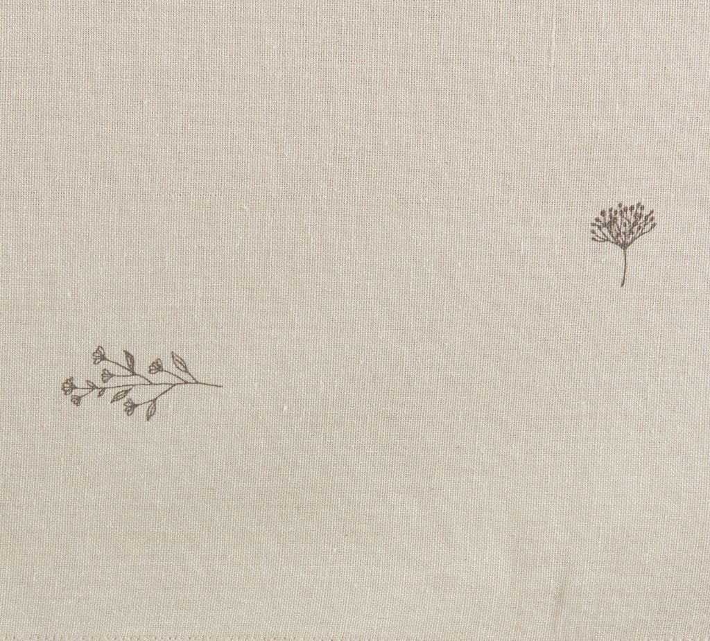 Khăn phủ bàn | JYSK Engfiol | cotton | be/xám | R140xD240cm