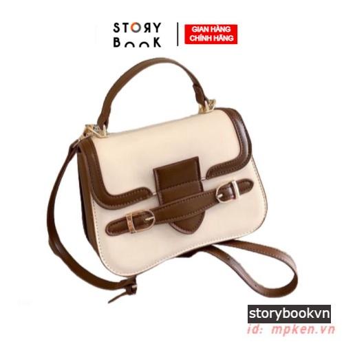 Túi Đeo Chéo Quai Cao STORYBOOK Khóa Ngang Thời Trang Hàn Quốc Tiện Lợi 20x14x7cm