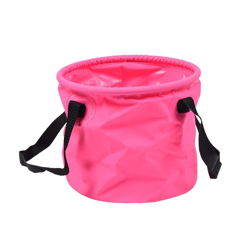 Collapsible Portable Outdoor Wash Basin Water Storage Bucket, Multipurpose Foldable Bucket for Camping Hiking Travelling Fishing Washing