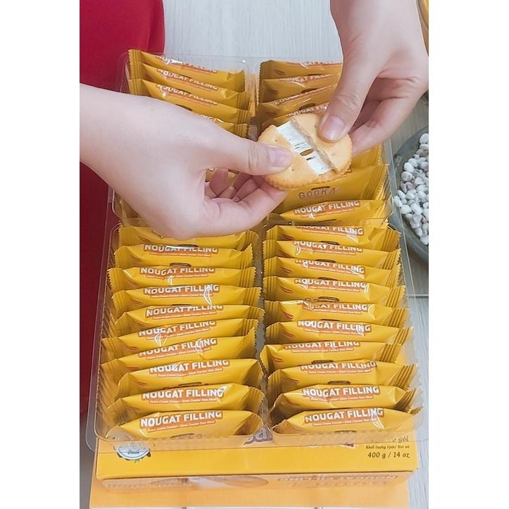 Bánh Gooka cracker Nougat Filling Hành HG 400g-Bibica kèm túi giấy