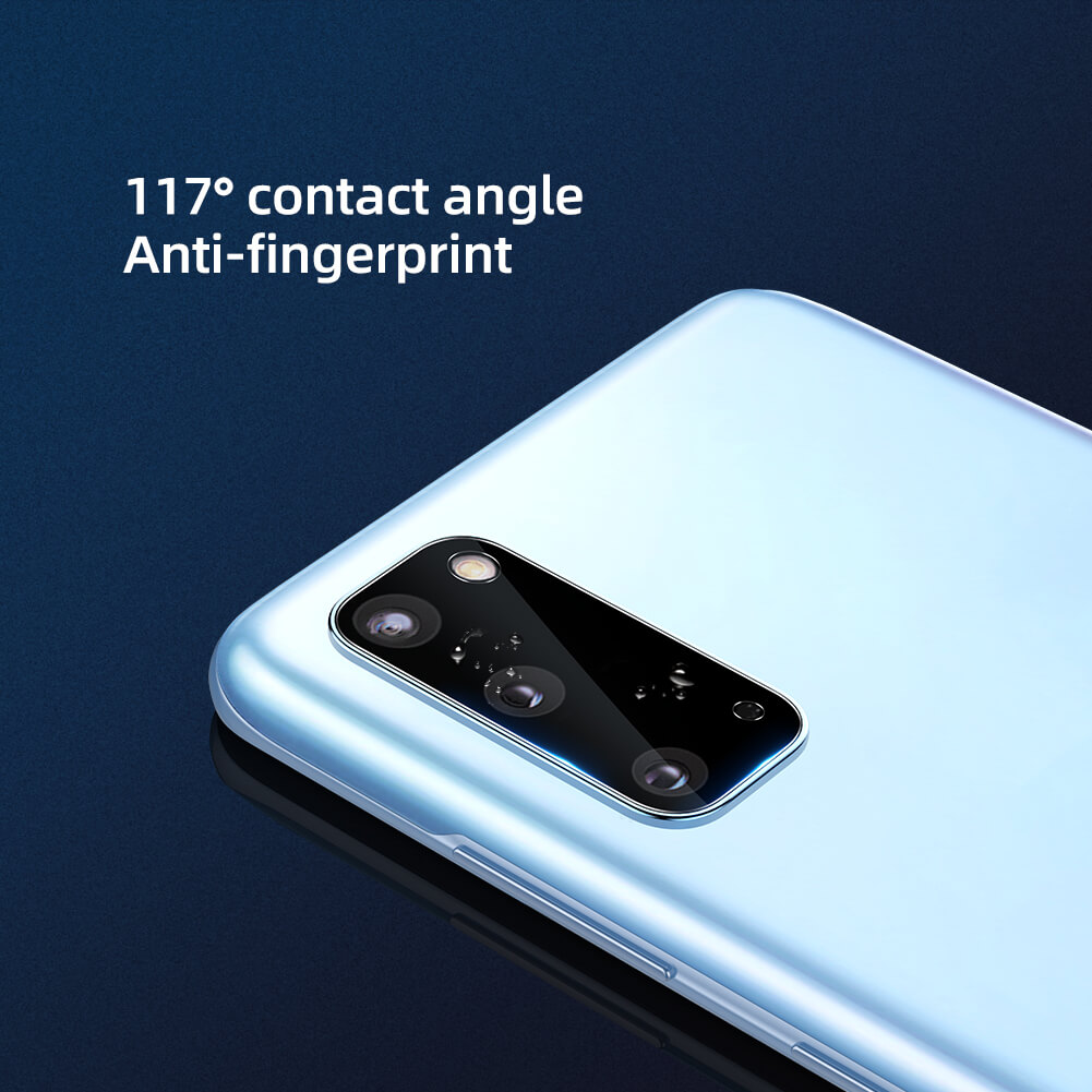 Bộ 2 Miếng dán kính cường lực camera Samsung Galaxy S20 mỏng 0.22mm hiệu Nillkin InvisiFilm độ cứng 9H chống vân tay không ảnh hưởng chất lượng ảnh chụp - Hàng nhập khẩu