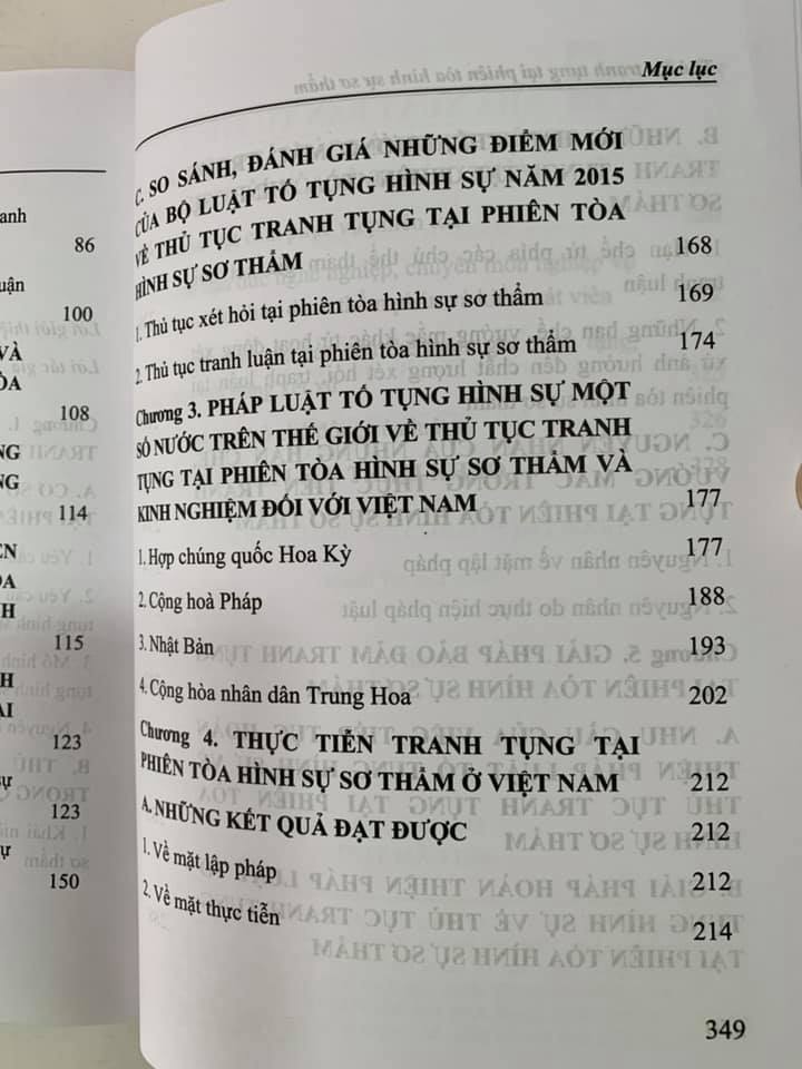 Thủ tục tranh tụng tại phiên toà hình sự sơ thẩm (tái bản lần thứ nhất)