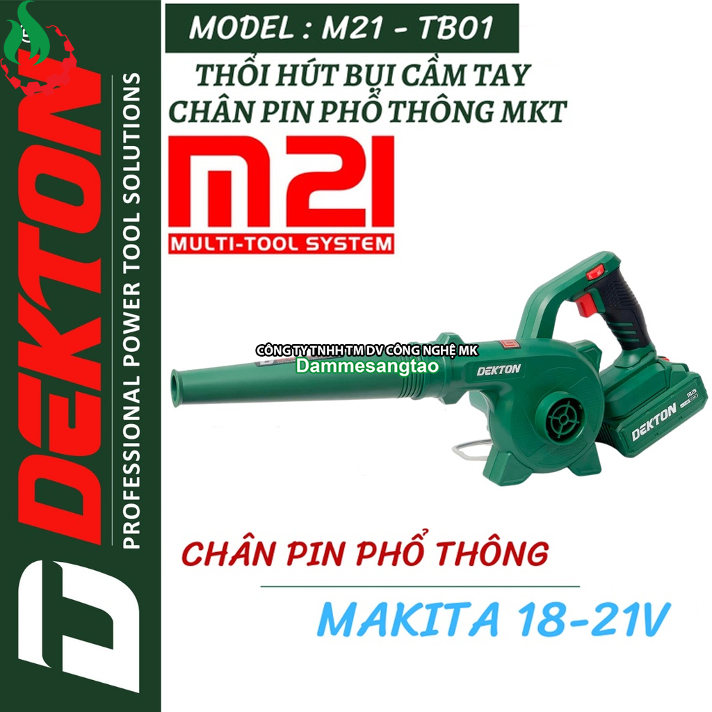 Máy thổi bụi pin 21V Dekton M21-TB01