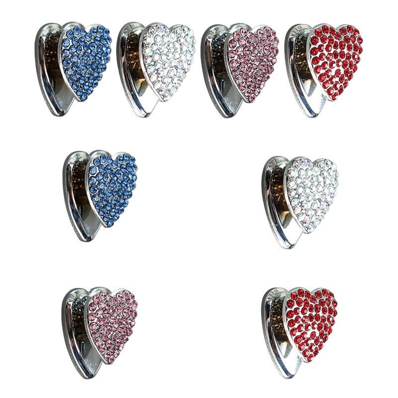 1 Móc Treo Đồ Mini Hình Trái Tim Đính Đá Sáng Tạo Đa Năng Trang Trí Nội Thất Xe Hơi