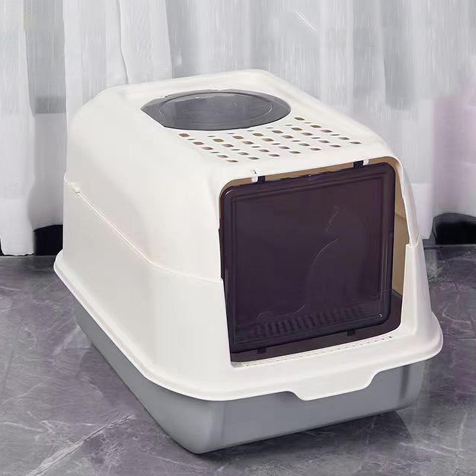 Enclosed Cat Litter Box Kitten Litter Litter Tray Detachable Litter Pan for Indoor