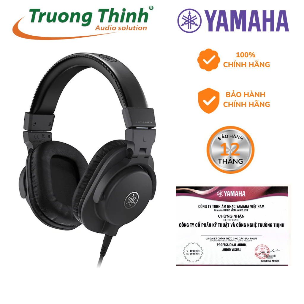 Tai nghe Livestream Yamaha HPH-MT5 - Tai nghe Studio Yamaha HPHMT5 - Hàng Chính Hãng