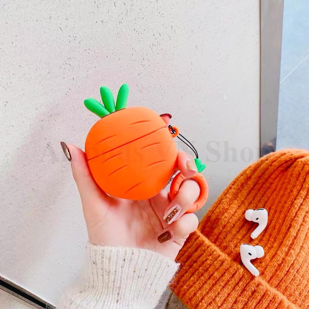 Bao Case Ốp dành cho Airpods 1/2, Airpods Pro củ cà rốt siêu kute silicon cao cấp